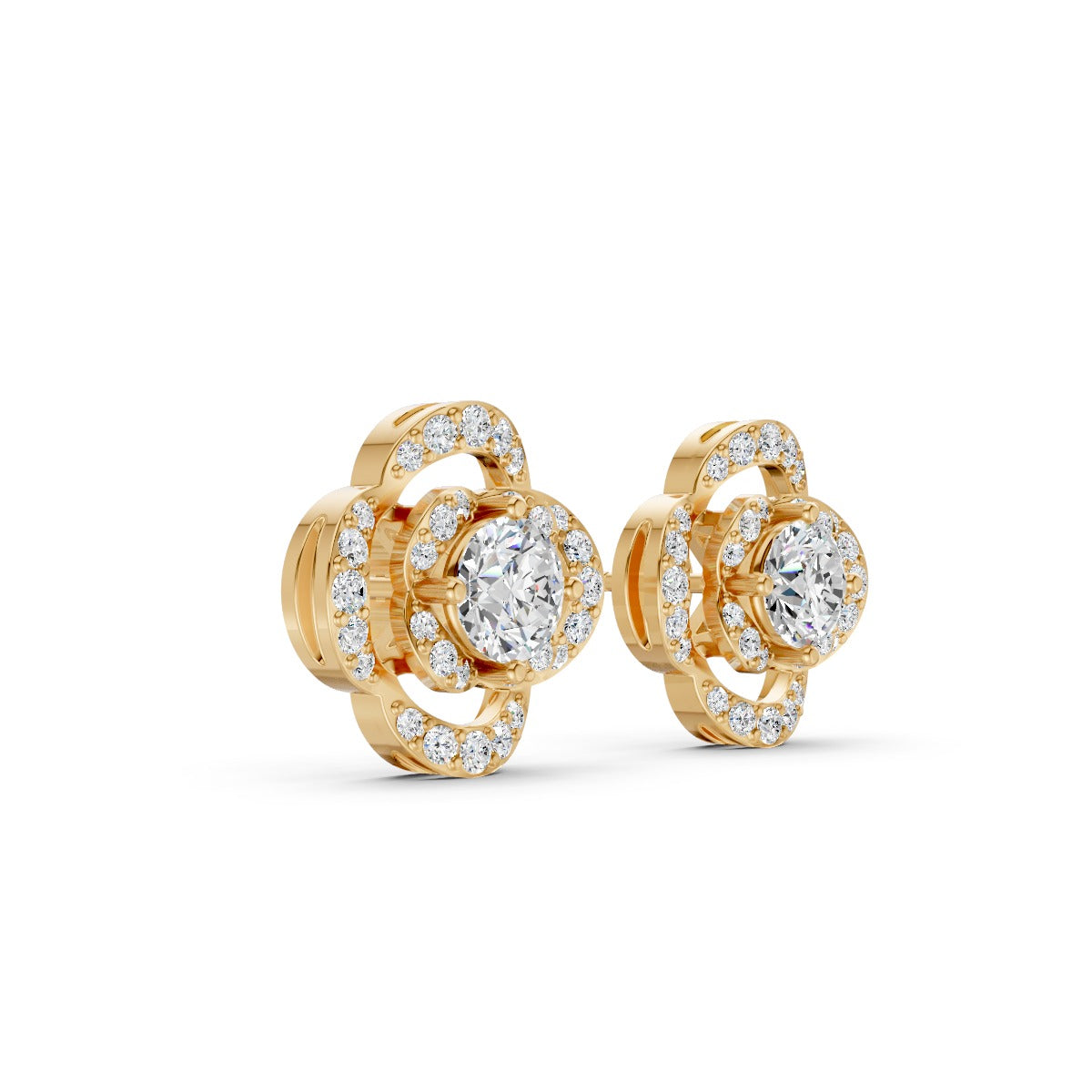 Galaxy Flower Solitaire Earring