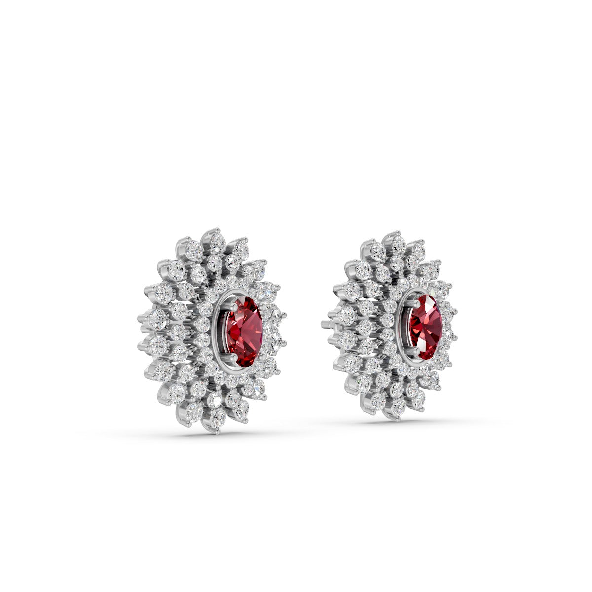 Crimson Ruby Radiance Earring