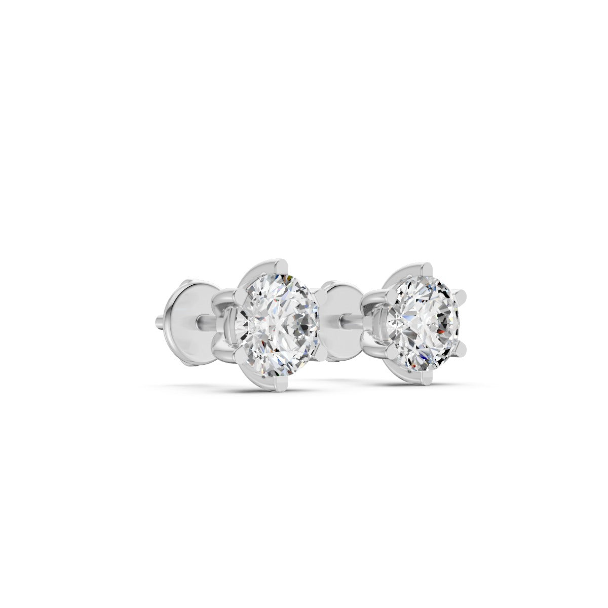 Solara Solitaire Diamond Stud