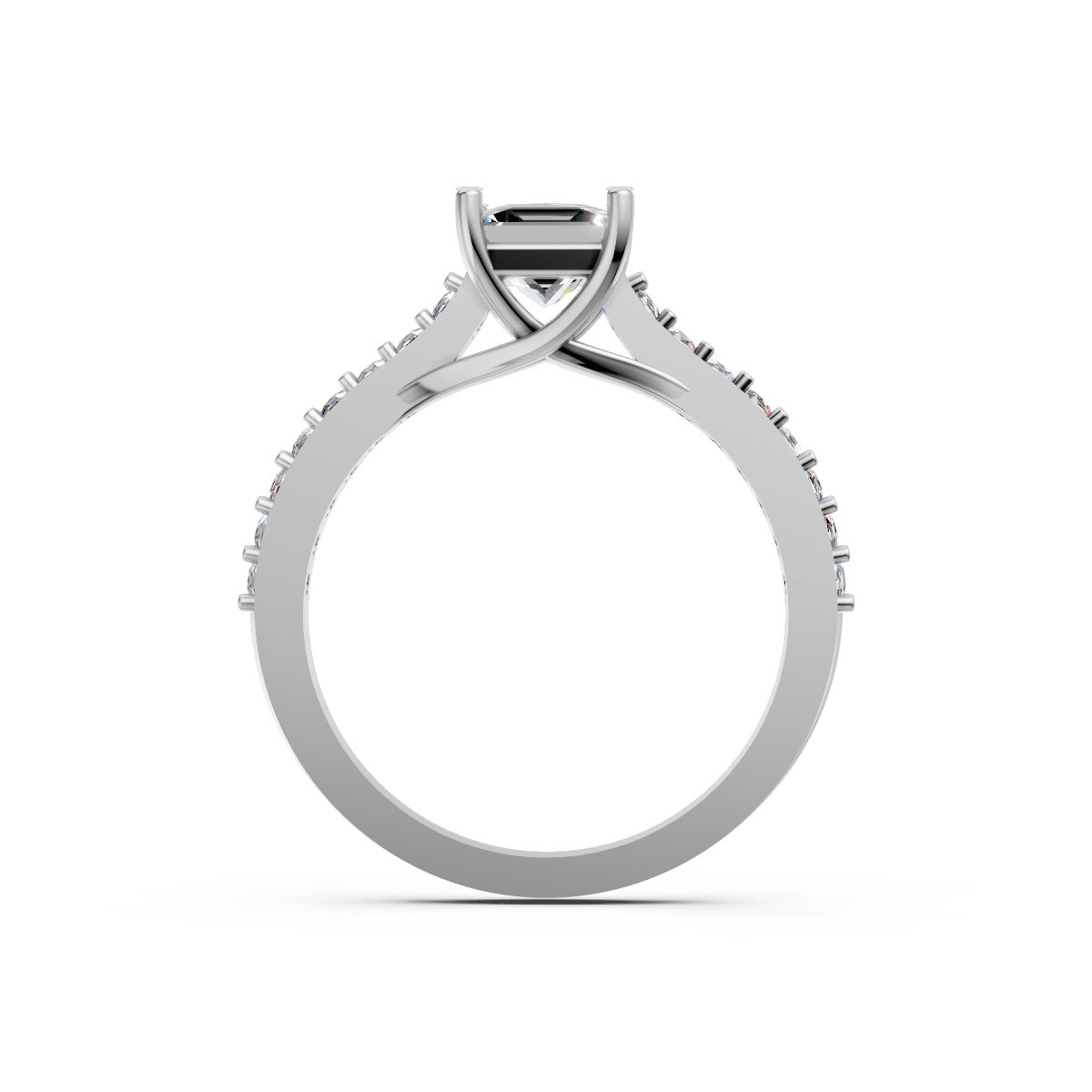 Princess-Cut Solitaire Diamond Ring