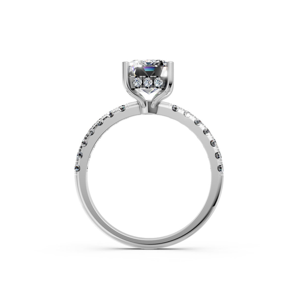 Emerald-Cut Solitaire Diamond Ring