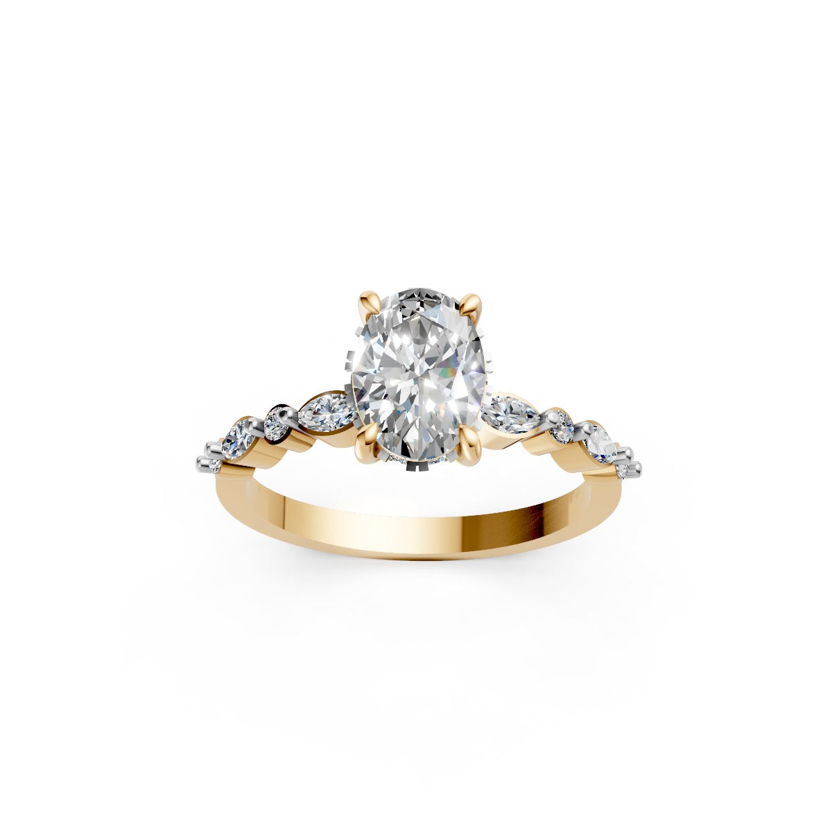 Oval-Cut Solitaire Diamond Ring