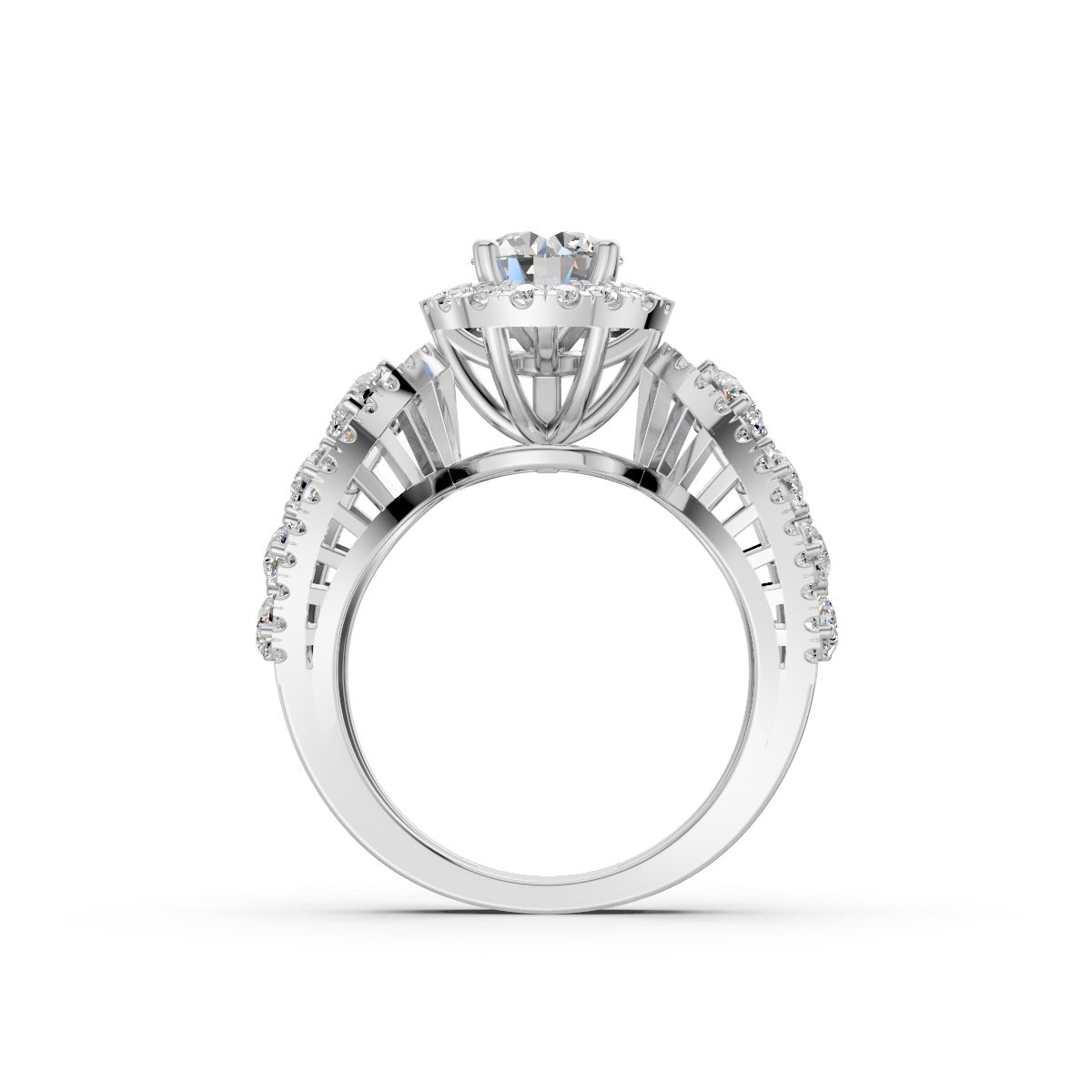 Celeste Crown Solitaire Diamond Ring