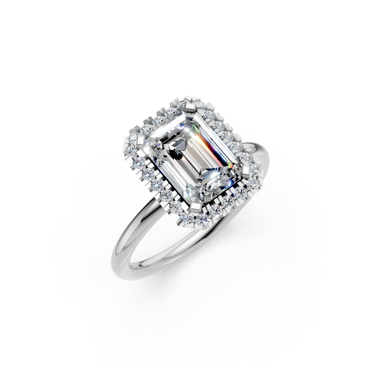 Stunning Emerald-Cut Solitaire Diamond Ring