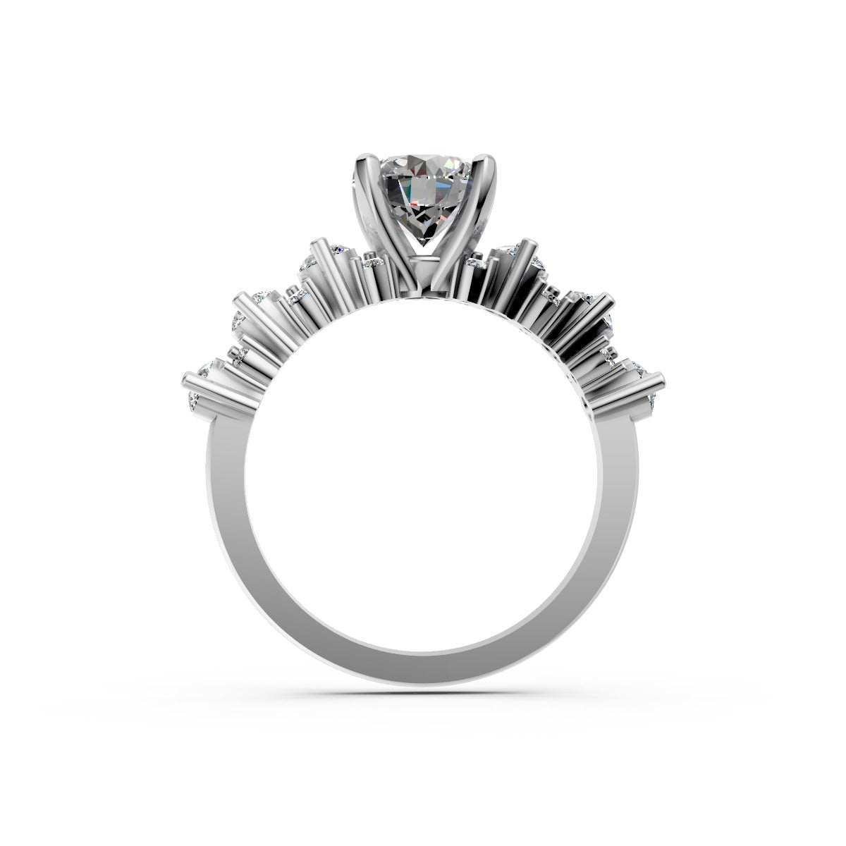 Asymmetrical Diamond Ring
