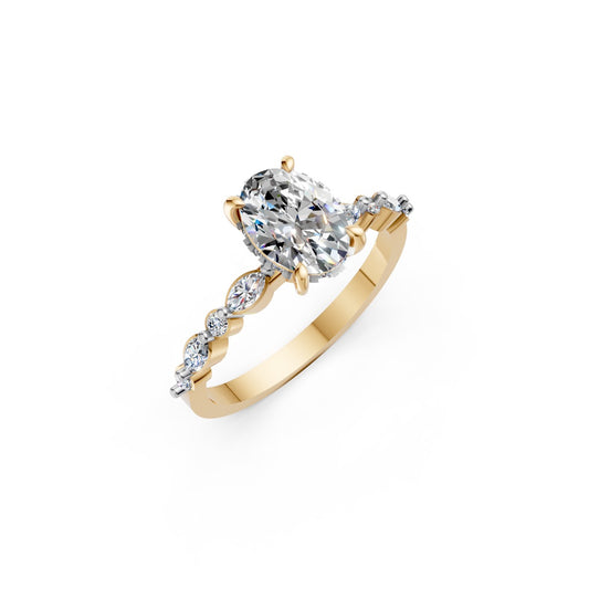 Oval-Cut Solitaire Diamond Ring