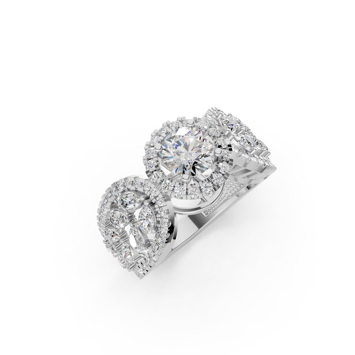 Celeste Crown Solitaire Diamond Ring