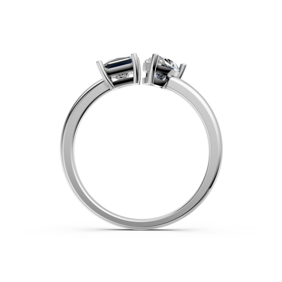 Rose Gold Bypass Diamond Ring