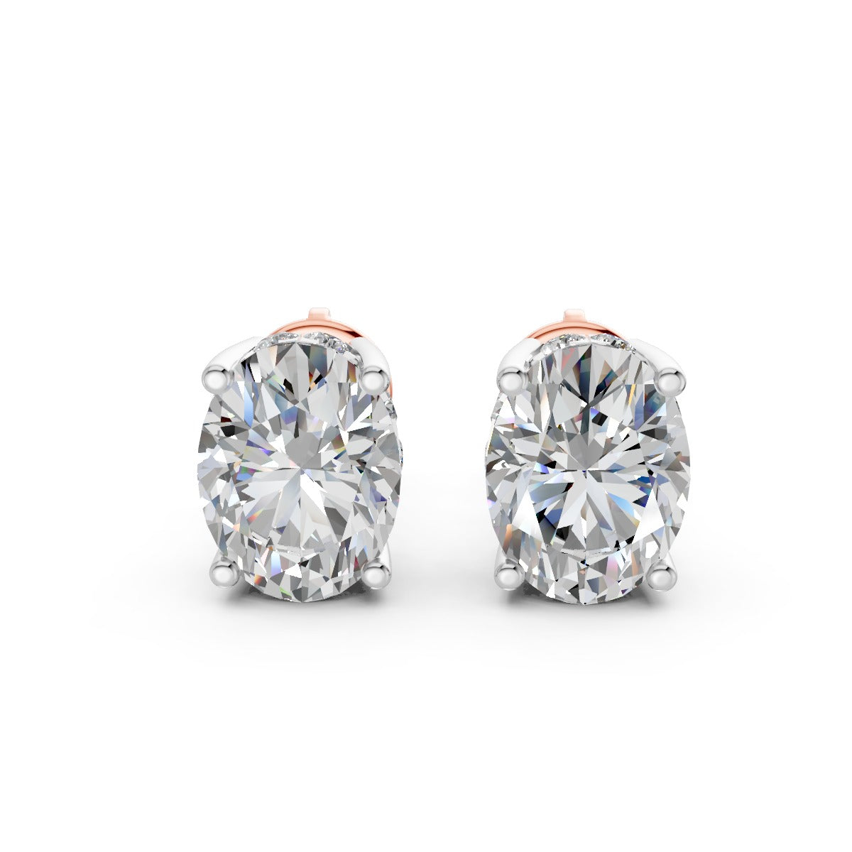Oval-Cut Solitaire Stud