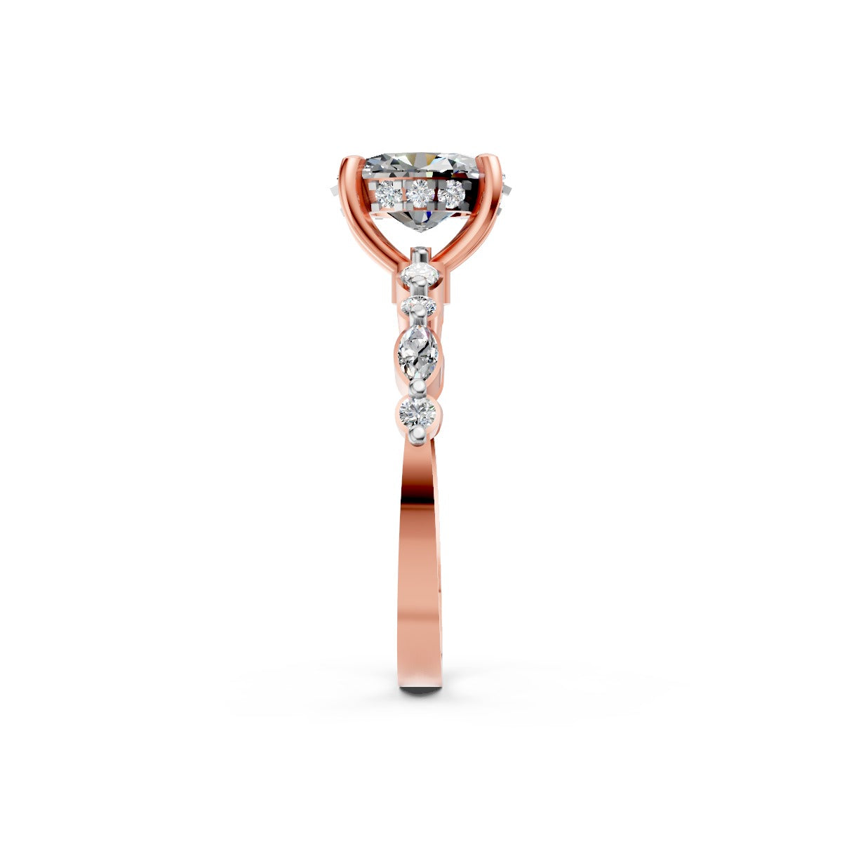 Oval-Cut Solitaire Diamond Ring