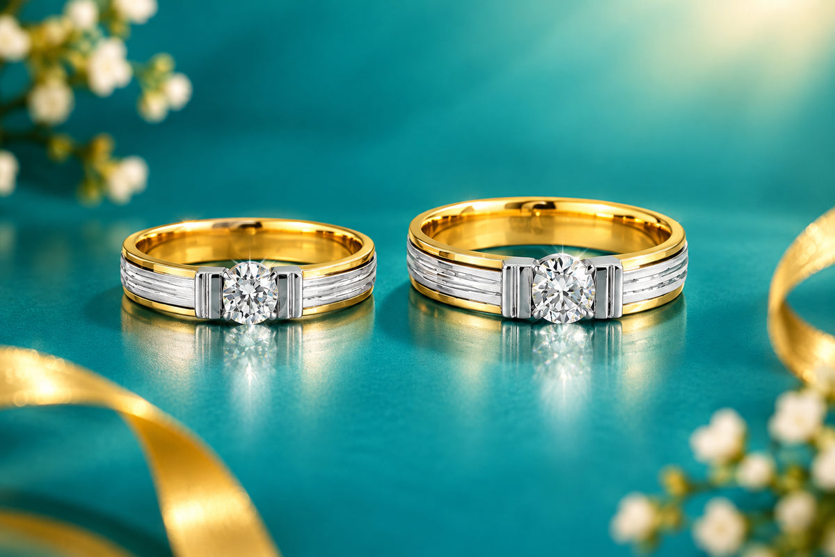 The Horizon Ribbed Diamond Ring