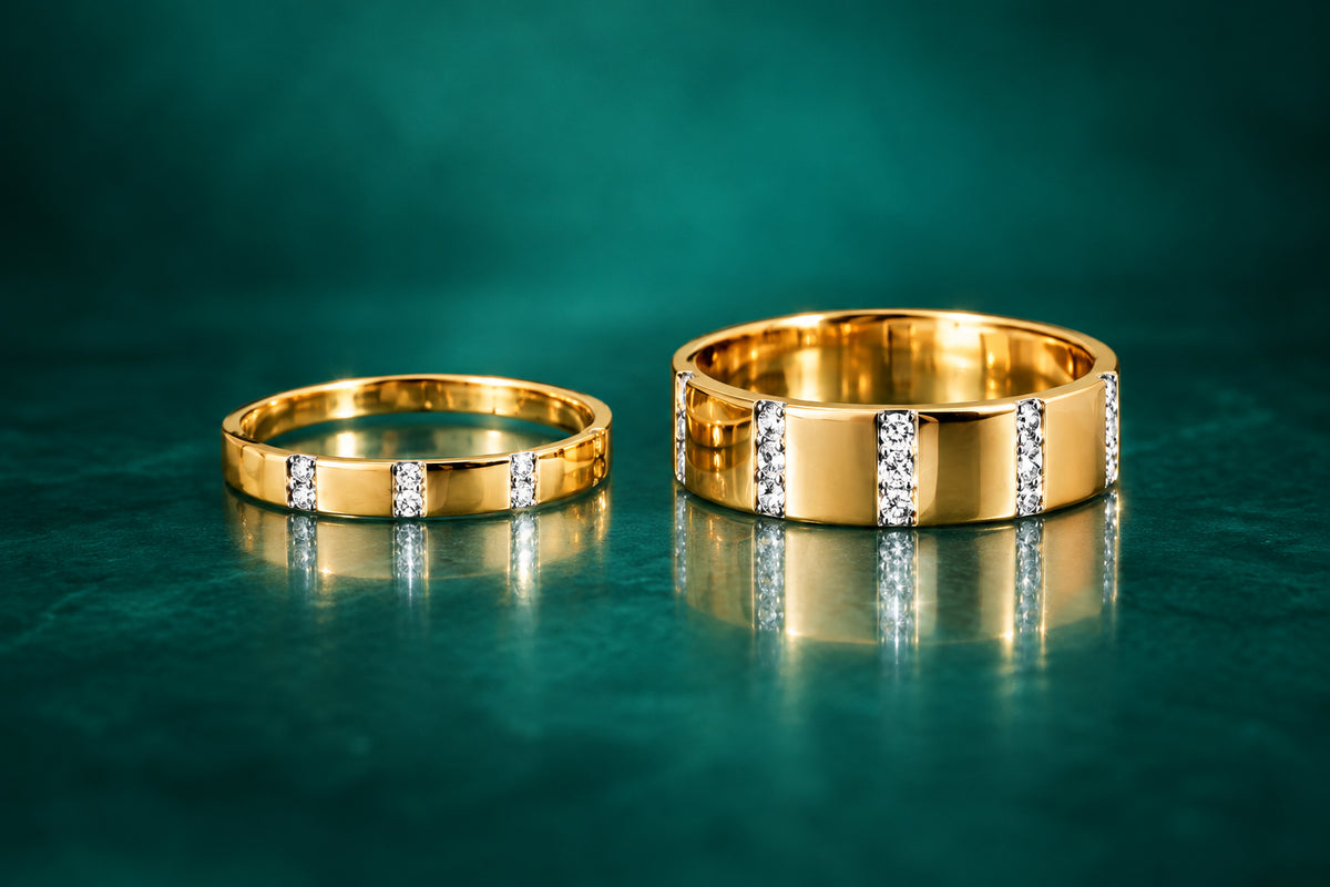The Meridian Stripe Diamond Band