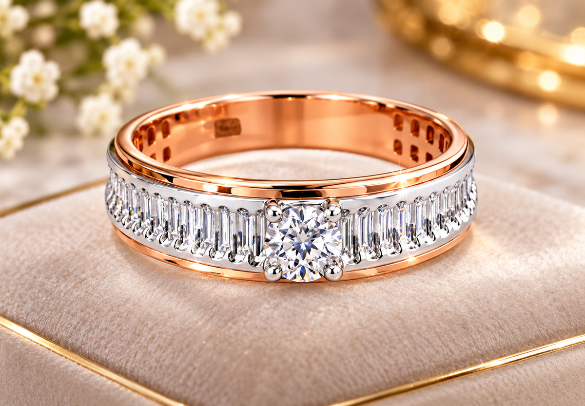 Two Tone Diamond Ring