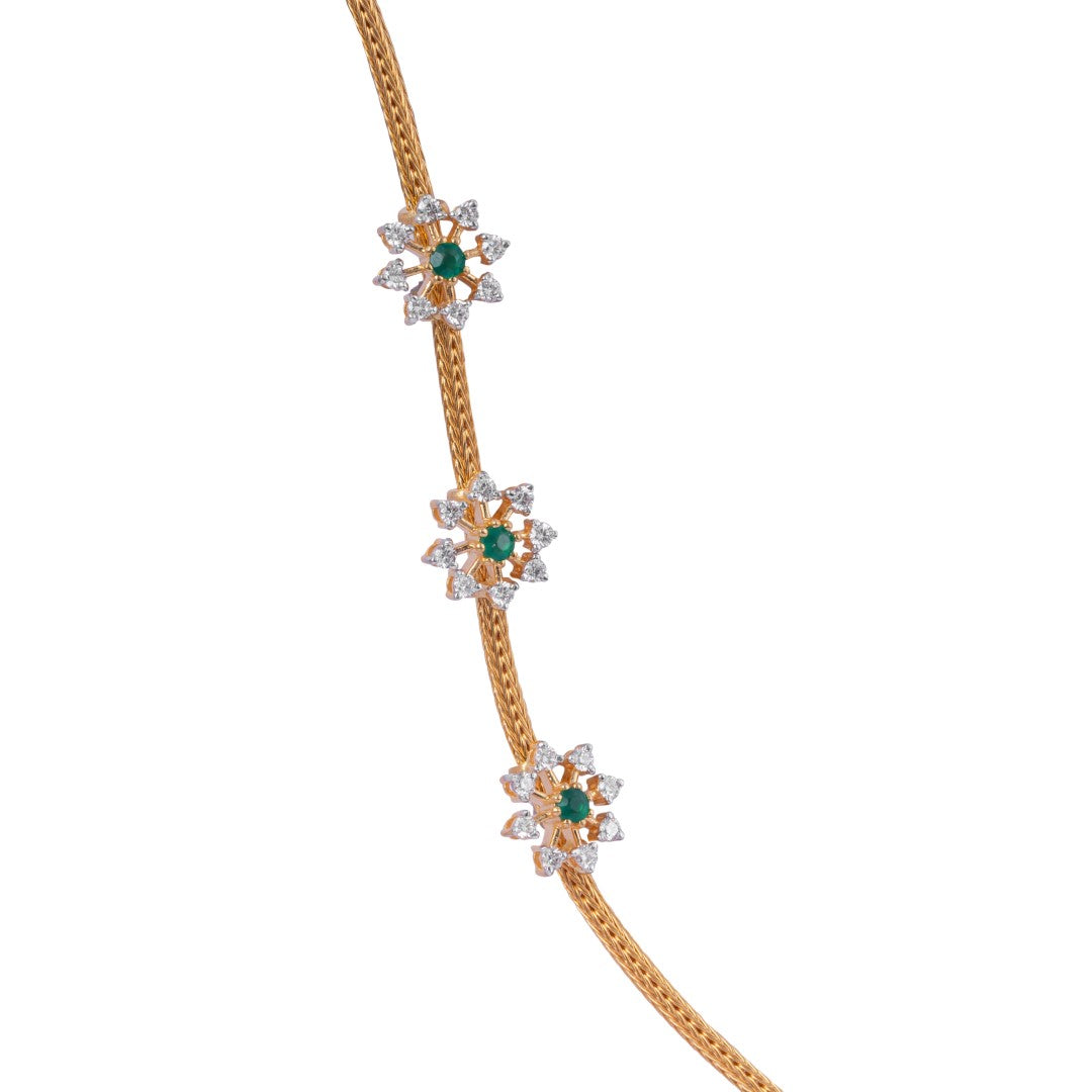 Traditional Floral Mangalyam Diamond Chain