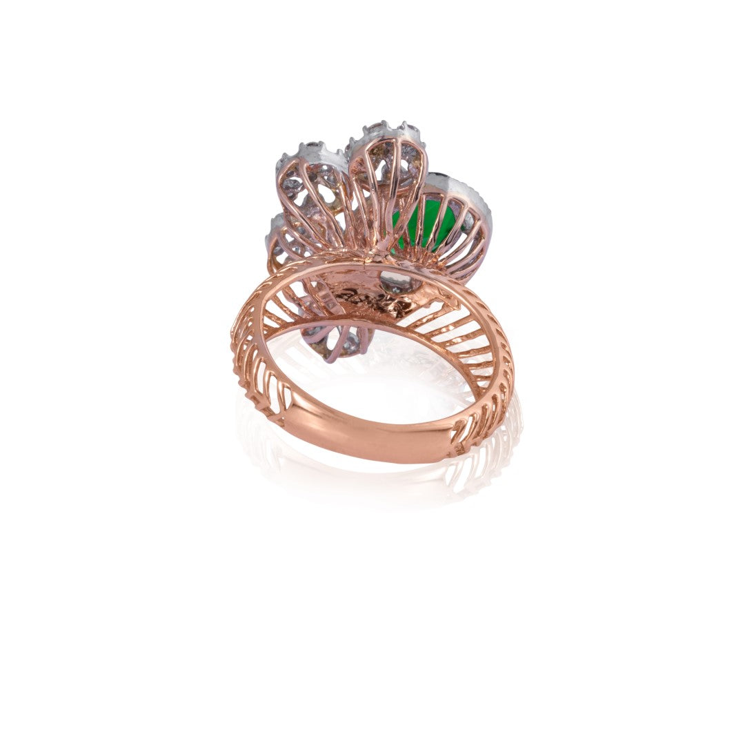 Jade Paw diamond ring