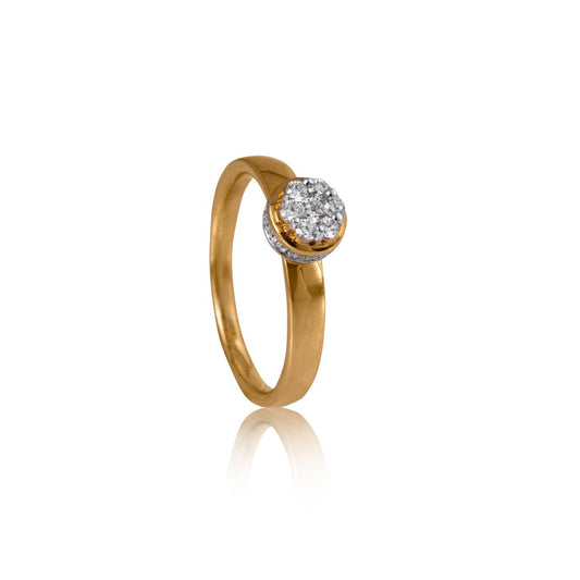 Cluster bloom diamond ring