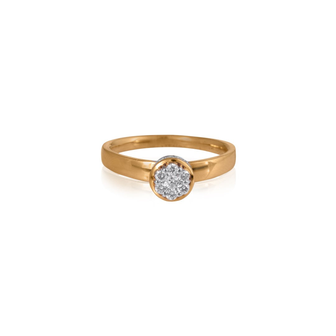 Cluster bloom diamond ring