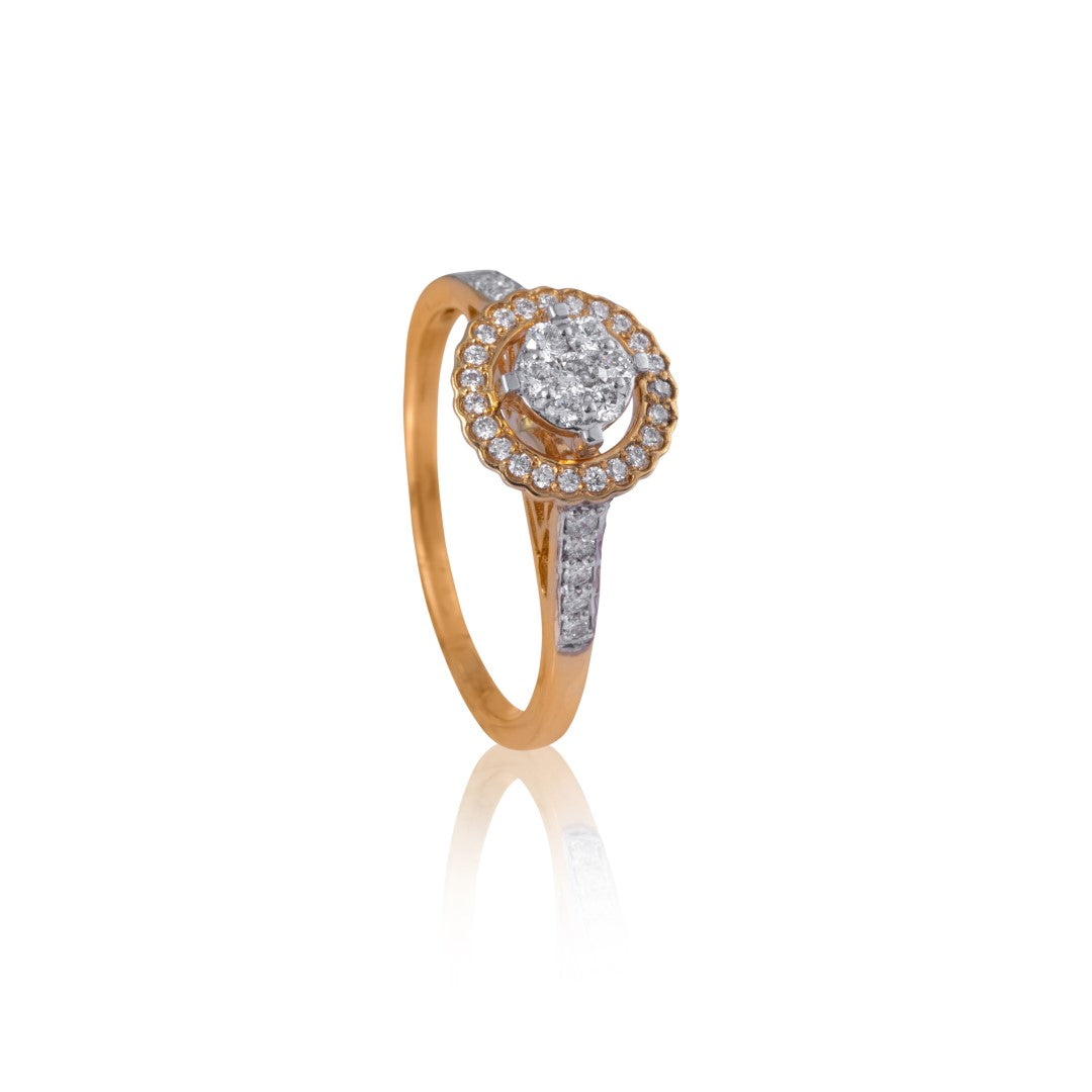 Radiant orbit diamond ring