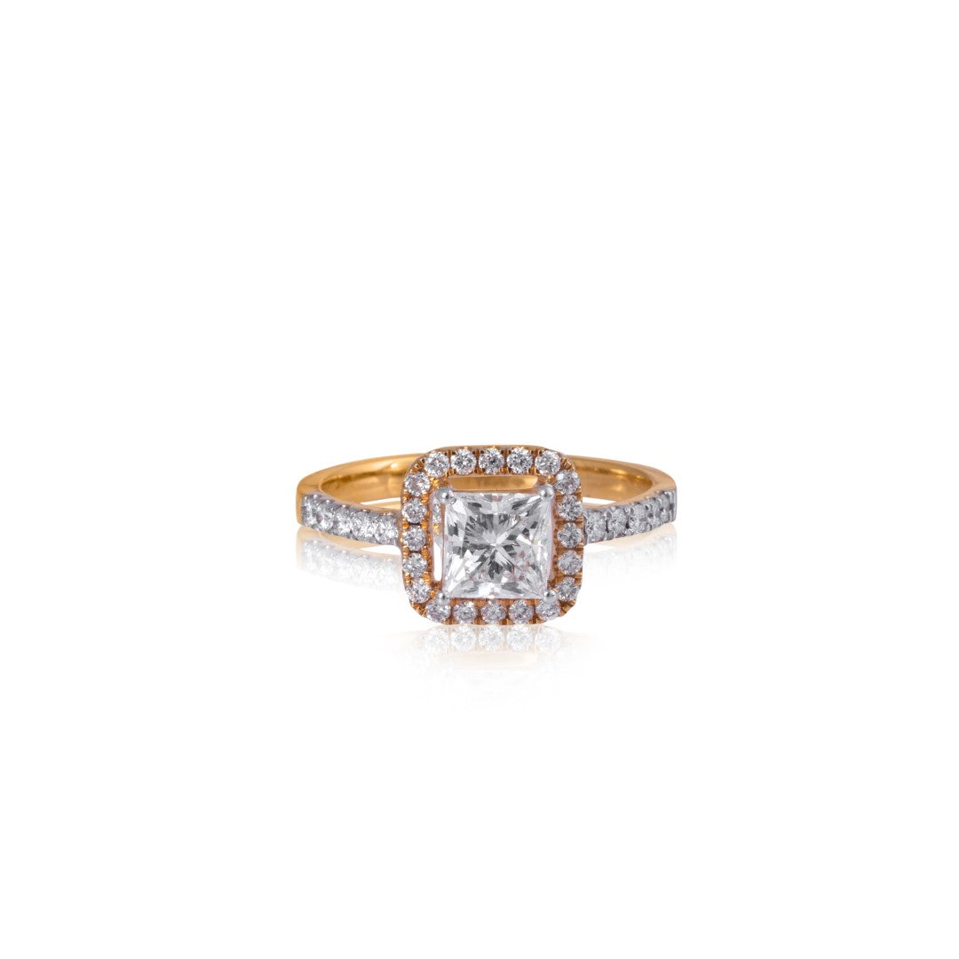 chassis solitaire diamond ring