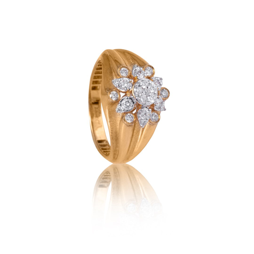 Gemma flora diamond ring