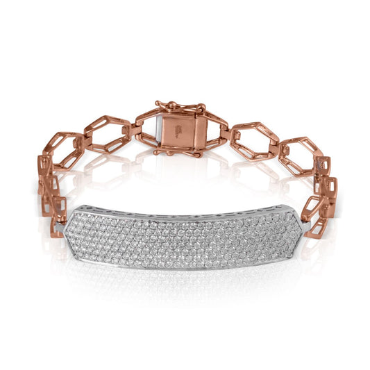 glamour linked diamond bracelet