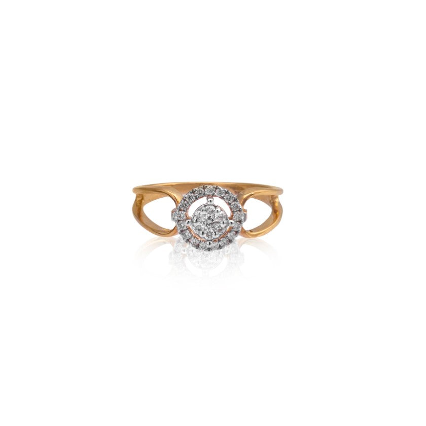 Jewelled halo diamond ring