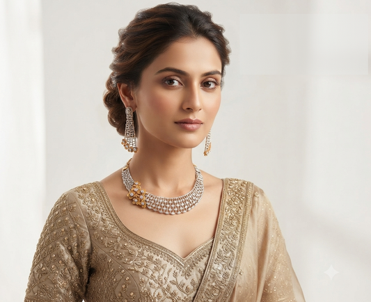 Lilly Valley Diamond Necklace Set