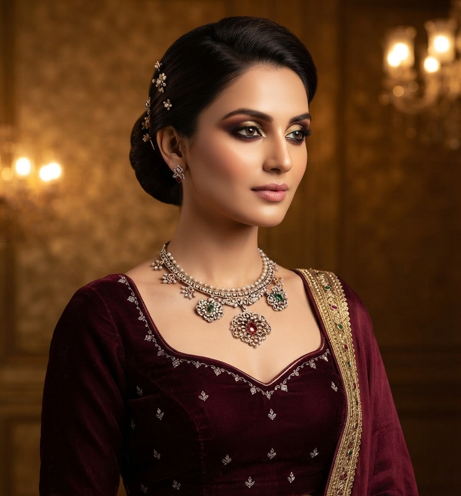 Thaaragai Lab Grown Diamond Choker