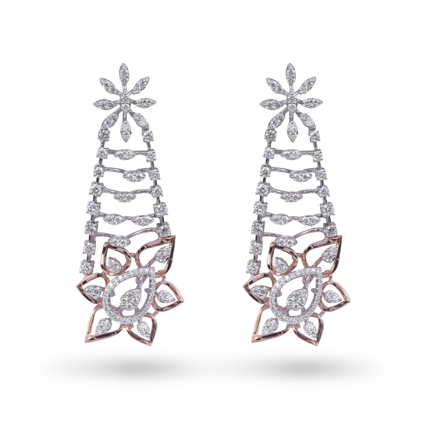 Designer Floret Diamond Necklace Set