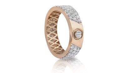 Signature Weave Diamond Couple Ring