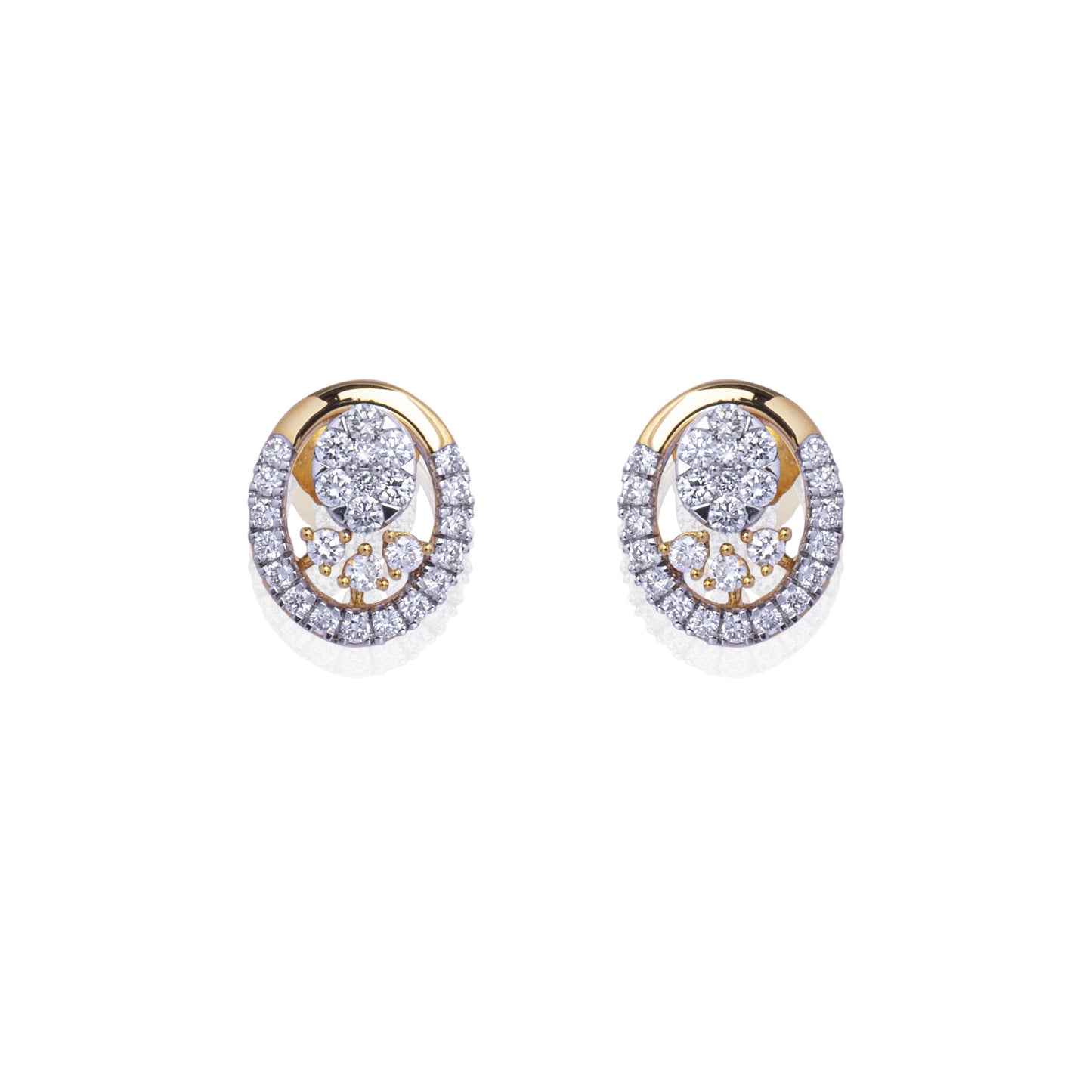Crescent Diamond Pendant Earring Set