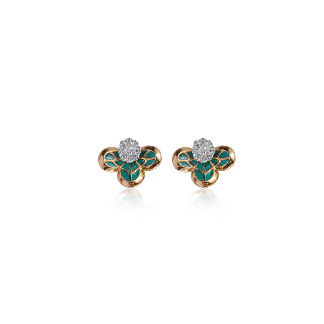 ocean's gem pendant earring set