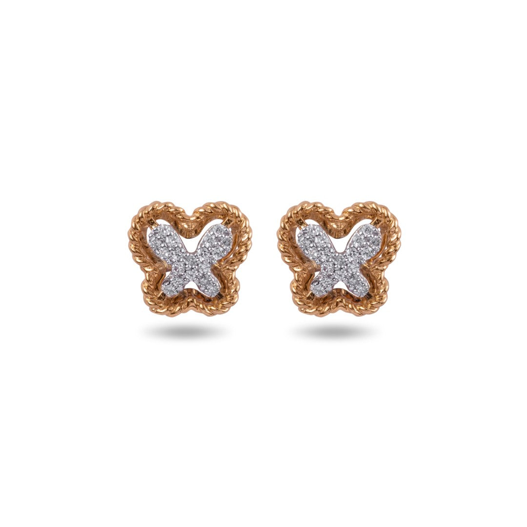 brilliant butterfly pendant earring set