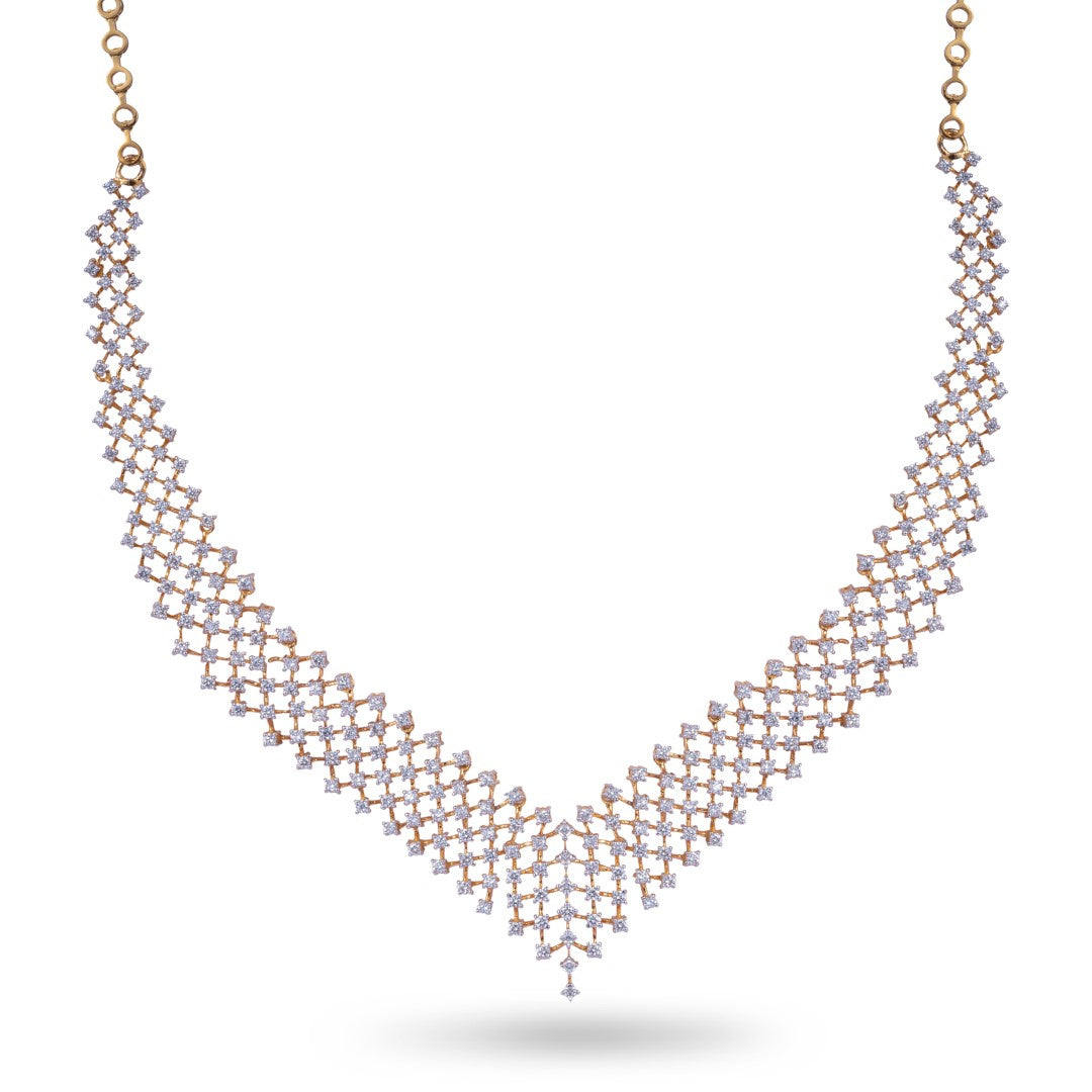 Allura diamond Necklace & earring Set
