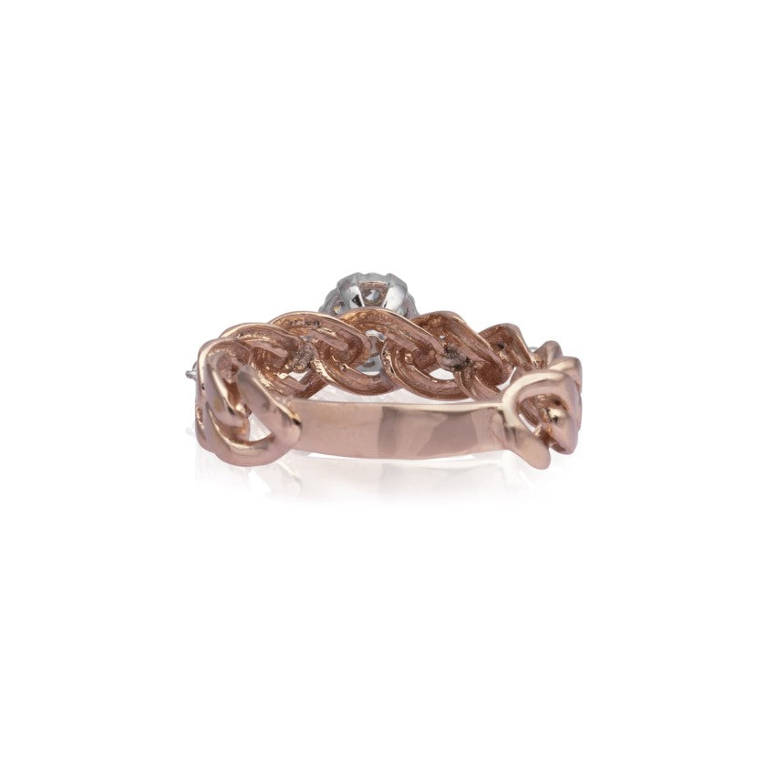 Helical Knot Diamond Ring