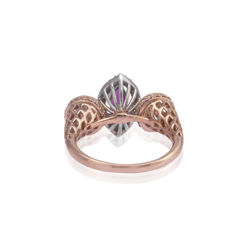 Royal fuchsia Diamond ring