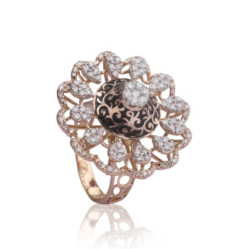 Carnation Bloom Diamond Ring