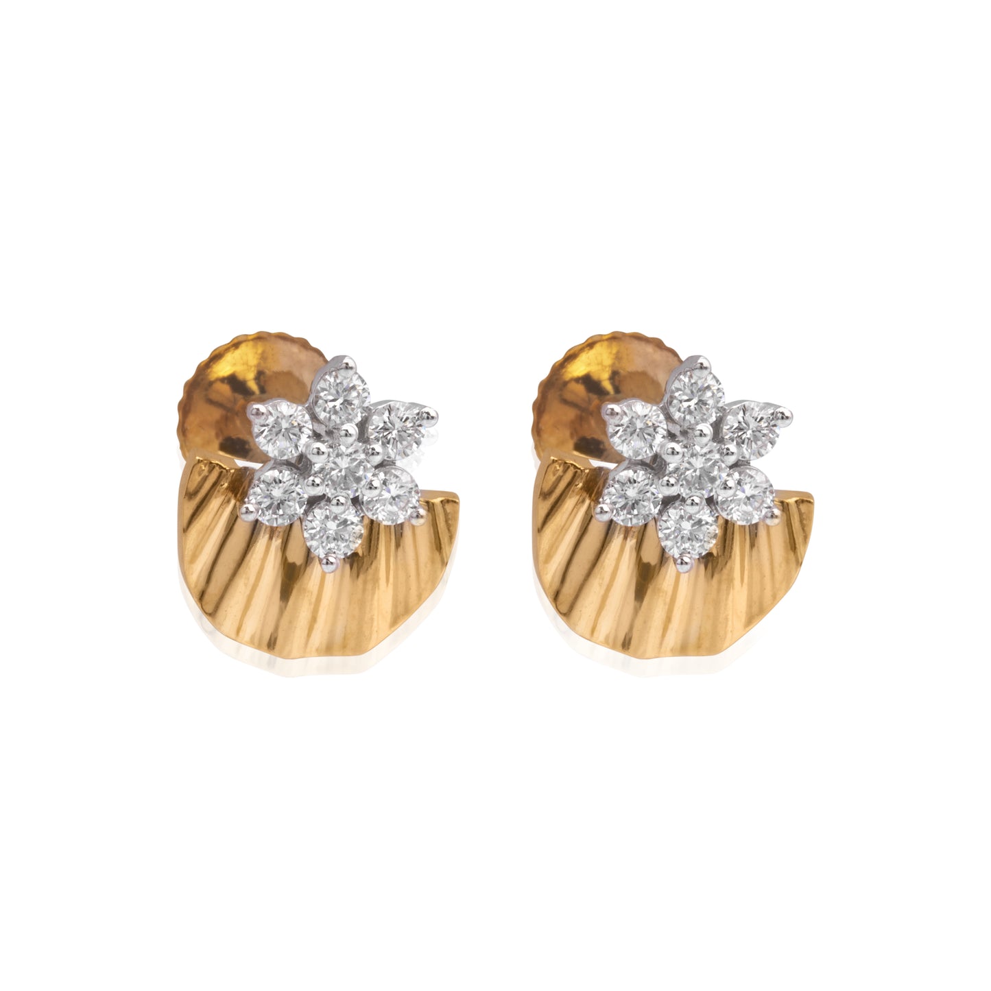 Gold eden diamond earring