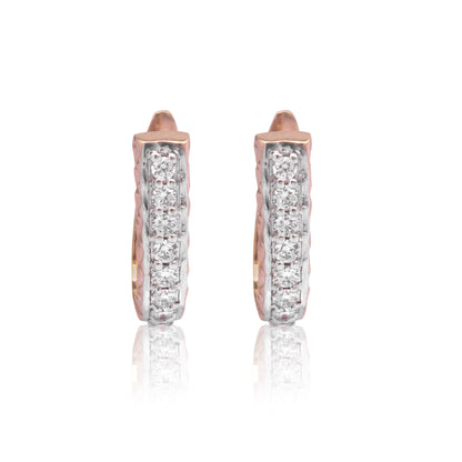 Linear cluster diamond earring