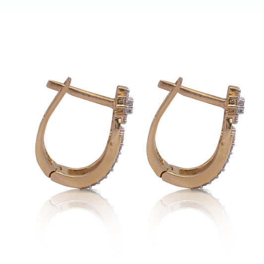 Callista hoop diamond earring