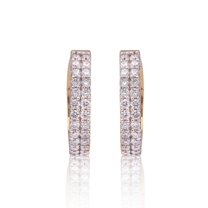 Glitter Hoop Diamond Earring