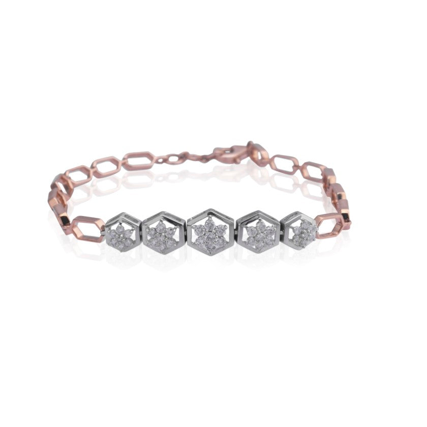 Endless Hourglass Design Tennis Bracelet With 57=4.97Tw Round G VS2  Diamonds - Diana Michaels Jewelers