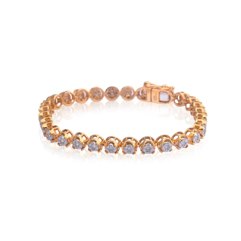 Sterling diamond bracelet