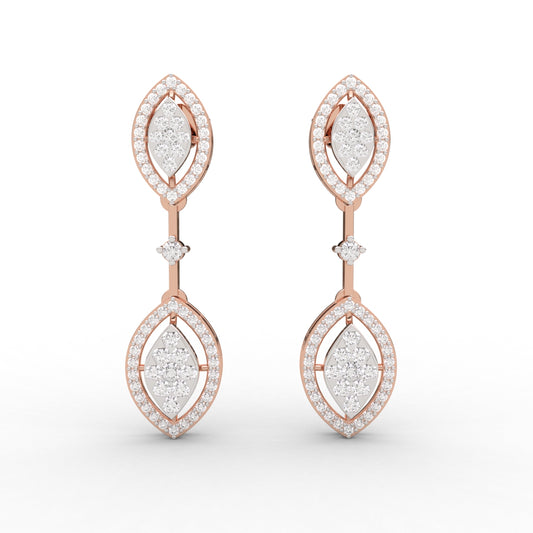 Lavish Diamond Beads Drop Earring