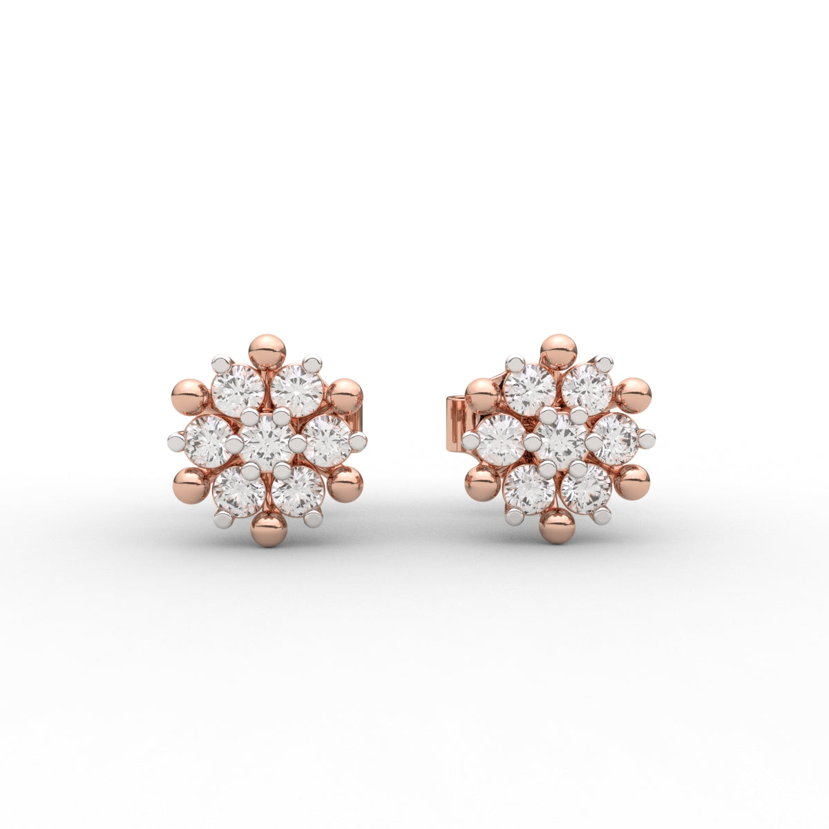 Floral Blossom Diamond Earrings