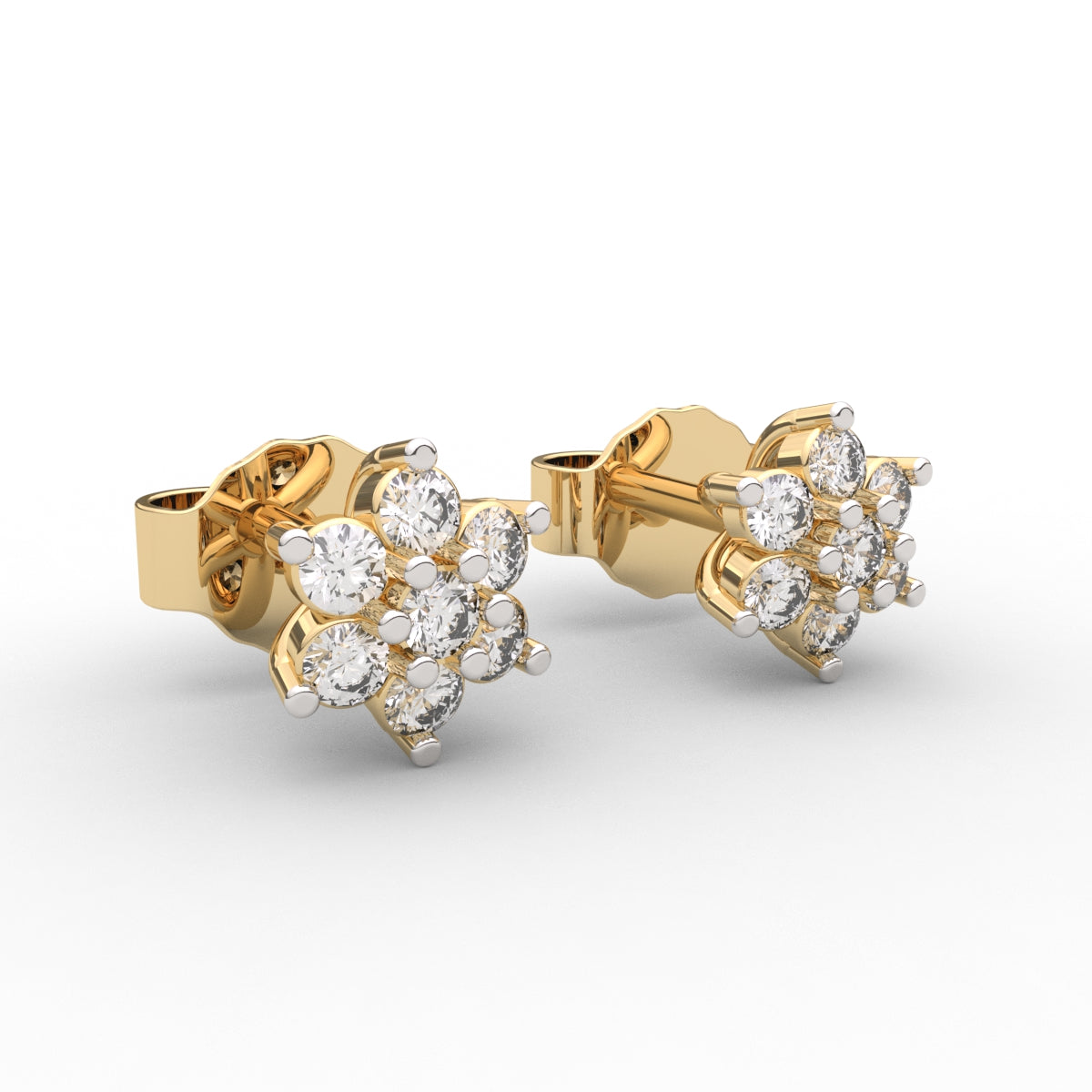 Seven Floret Diamond Earrings