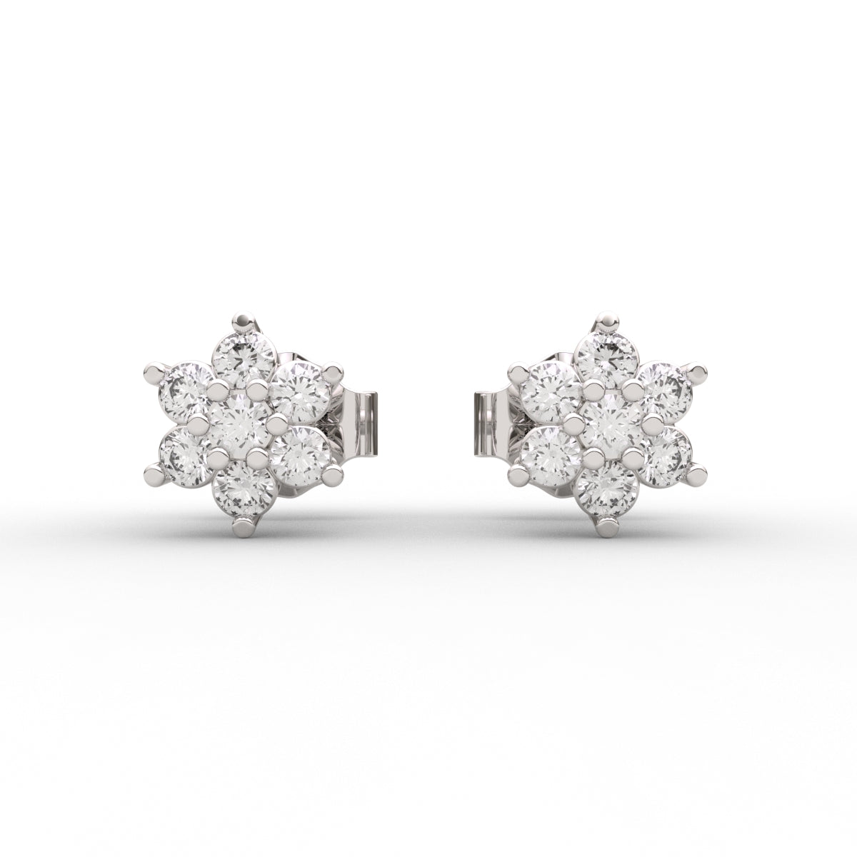 Seven Floret Diamond Earrings