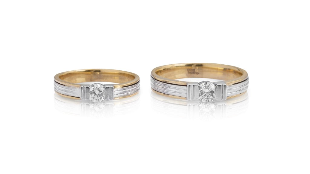 Asteria Diamond Couple Rings