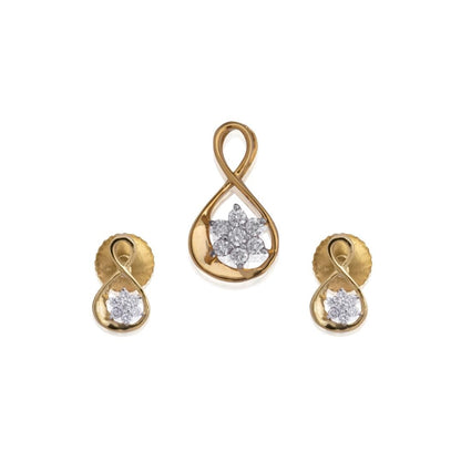 Moonshine Diamond Pendant Earring Set