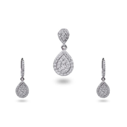 a stellar drop pendant earring set